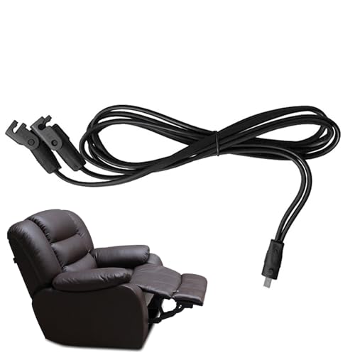 Primuz - Cable de repuesto para silla elevadora, extensión para silla reclinable, cable de inclinación eléctrico versátil de 78,7 pulgadas, cable de inclinación negro para apartamento, dormitorio