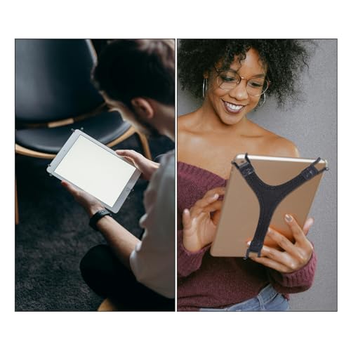 Gosknor Sicherheit Tablet Handschlaufe, Tablet Griffhalter Fingergriff Kompatibel mit iPad Air/iPad Pro 9-10,5 Zoll/Samsung Galaxy Tab 10,1 Zoll/Tab S 10,5 (Schwarz)