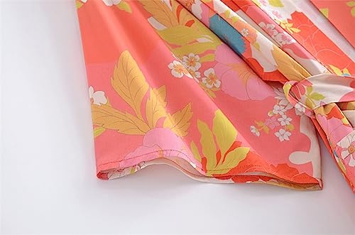 Beach Style Rayon Cotton Long Robe Holiday Resort Wear Beach Cover Up Bohemian Kimono3