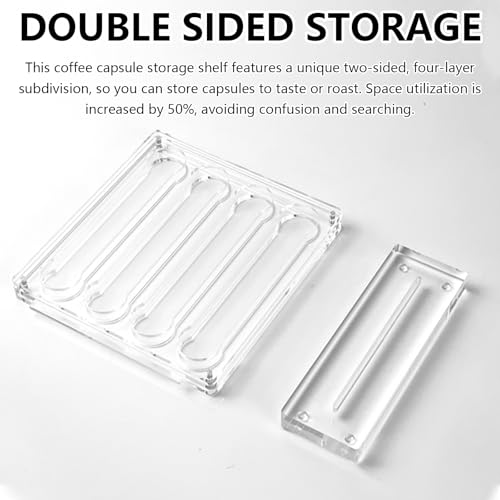 Porte-capsules de café en acrylique transparent pour 40 dosettes - 5