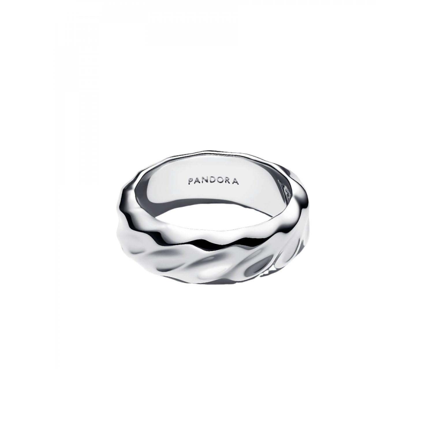 Pandora Anello largo da donna ondulato argento 193886C00