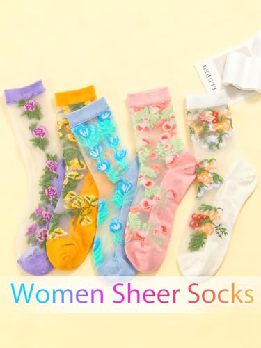 Image of Campsis Women Sheer Socks Sheer Ankle Socks for Women and Girls