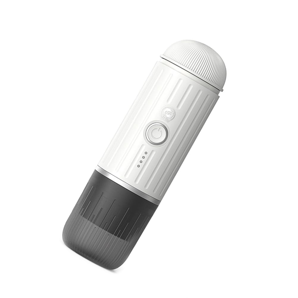 Bamberg Mini Cafetera de Cápsulas 2 en 1, Portátil, Compatible con USB, con Cápsulas y Café Molido, Intensidad Ajustable