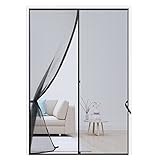 Sunolga 50 x 84 Inch Magnetic Screen Door, Fits Doors Size 48 x 83 Inch, Reinforced Fiberglass Screen Door Mesh with Full Frame Hook & Loop, Door Screen Magnetic Closure for Hands-Free