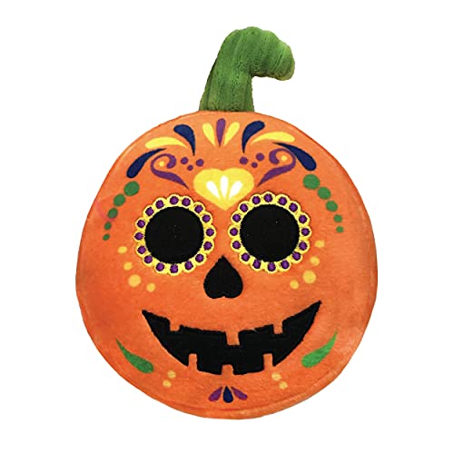 Huxley & Kent for Dogs | Sugar Skull Pumpkin | Halloween Power Plush Dog Toy with Squeaker | Funny Dog Toy Gift | Fun, Durable, and Safe | H&K Squeaky Dog Toys