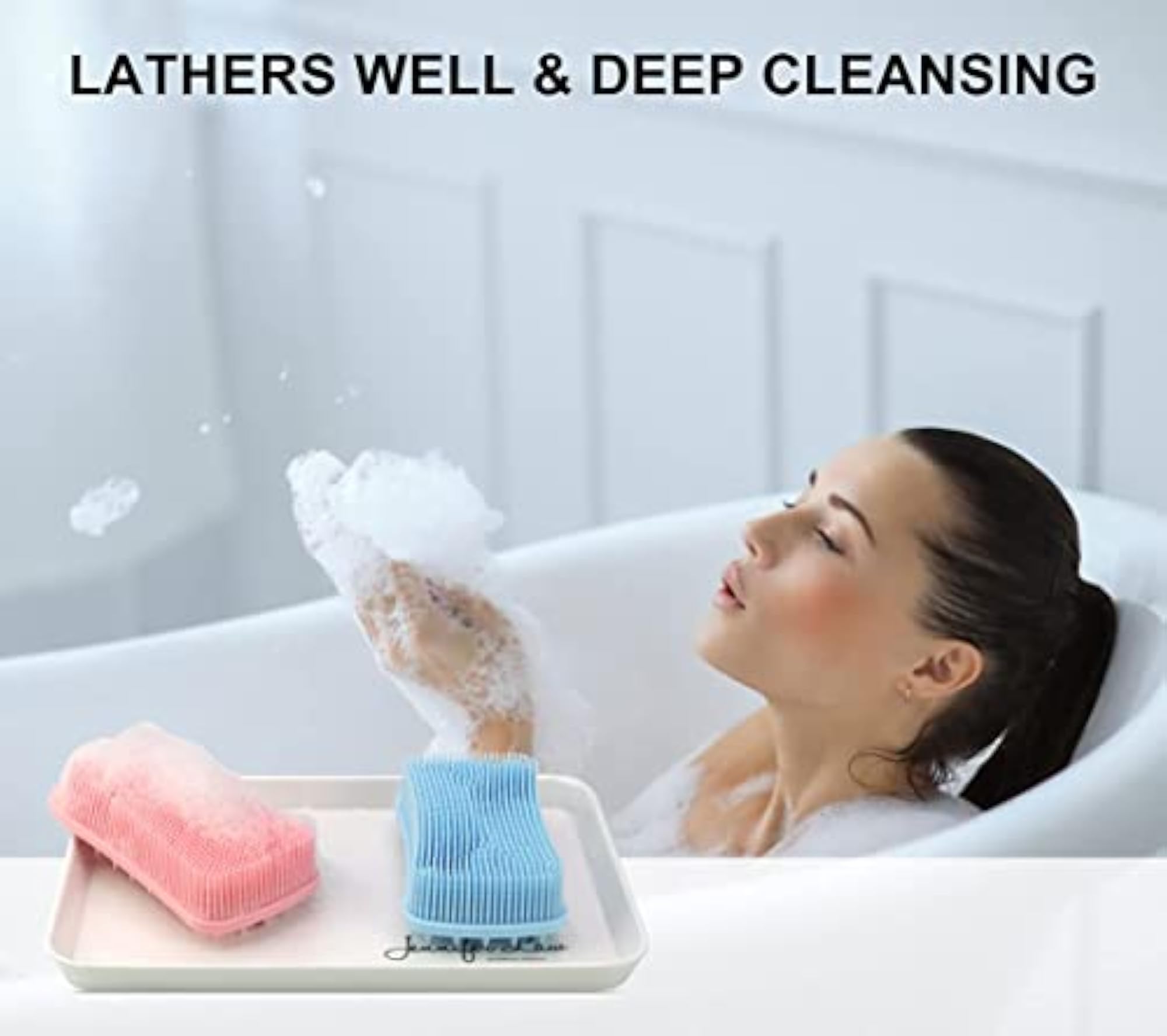 2-in-1 Silicone Body Scrubber & Scalp Massager for Shower