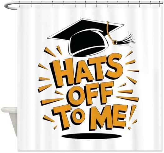 CafePress Congratulations Graduate Gift Decorative Fabric Shower Curtain