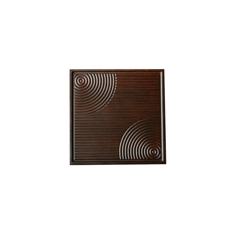 CKKNILV Tea Set Square Wooden Tea Tray Carved Tea Tray, Teapot Holder Tea Cup Square Dry Brewing Table Tea Set Tea Table Tea Tray Chinese Tea Set (A)