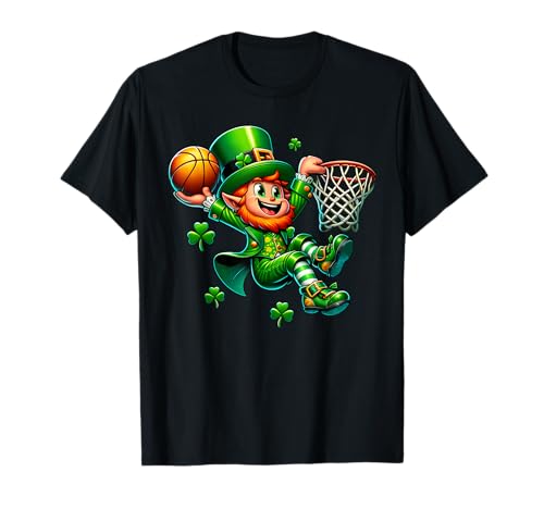 Basket-ball irlandais Slam Dunk de basket-ball pour la Saint-Patrick T-Shirt