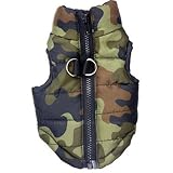 Bluelover Pet Chat Chien Hiver Chaud Pet Chien Vêtements Rembourrés Veste Harnais Chiot Manteau - M - 001