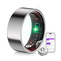 IUHFSIFS Smart Ring 4.Generation & kabelloser Ladebox【Branchen Nr.1 – 0 Messfehler】【Sportspezifisch – SGS Zertifiziert】Smartring für Damen Herren Schlafen, Herzfrequenz, SpO2, 200 Modi für Android IOS