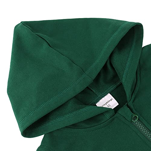 Image of Spring&Gege Boys' Full Zip Sleeveless Hooded Vest Basic Zipper Tank Tops Sweatshirt with Pockets