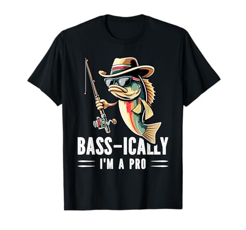 Im Grunde genommen bin ich ein Profi Bass-Angelbekleidung für Herren und Kinder T-Shirt