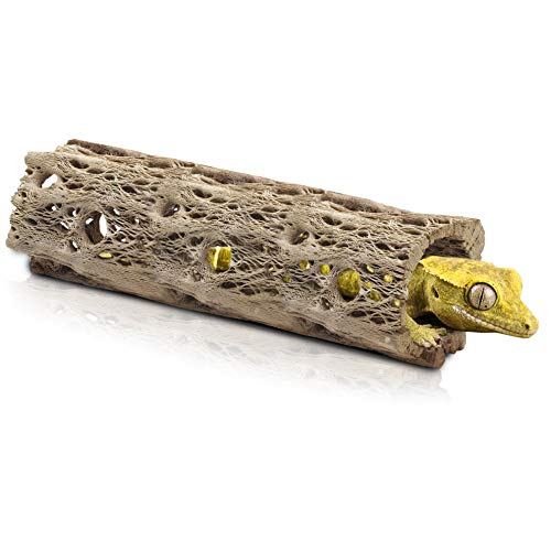 Meric Cholla Cave for Crested Gecko, 6", Raw Wooden Log, 1 Piece per Pack