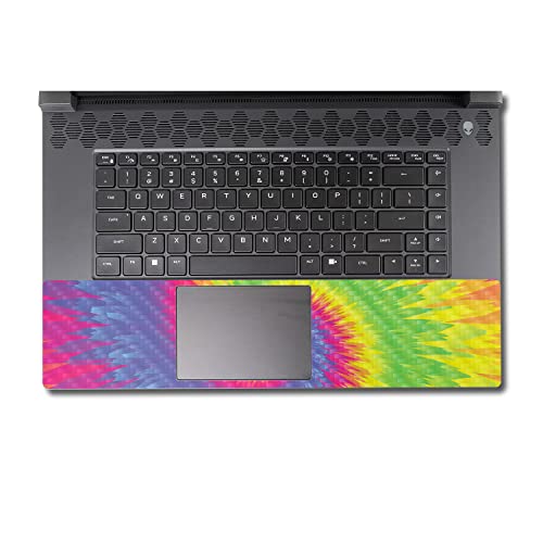 Image of MightySkins Carbon Fiber Skin Compatible with Alienware M17 R5 (2022) Full Wrap Kit - Vibrant Tie Dye | Protective, Durable Textured Carbon Fiber Finish | Easy to Apply | Made in The USA