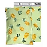 Poly Mailers 10x13 Inch 100 Pcs - Pineapple printed Shipping Bags, 2.4mil Thickness, Waterproof and Tear Resistant Mailing Envelopes, Self-Sealing Packaging Bags for Small Business