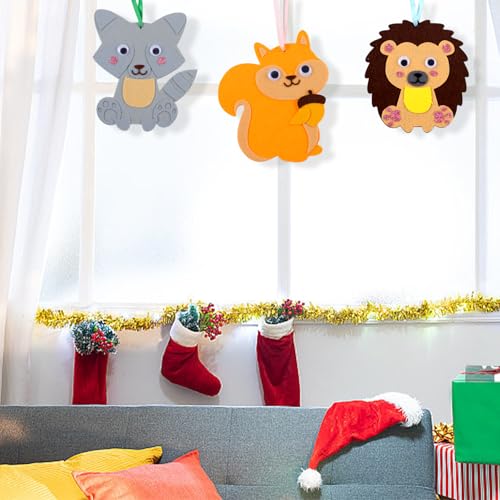 Deepton Bastelsets für Kinder Herbst, Basteln Herbst, Herbst Tier Bastelsets, DIY Filz Herbst Kreativset, Herbst Deko für 3 4 5 6 7 8 9 10 jahre Halloween Weihnachten