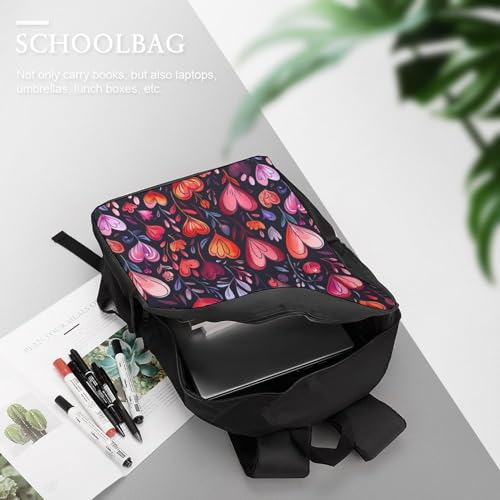 Sac à dos d'école à fleurs 17" pour les journées d'école et sorties - 5