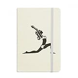 Clasificación: Cuaderno DIYthinker Yoga mantenerse sano que estira la silueta Notebook Tela cubierta dura clásico Diario Diario A5 A5 (144 x 210 mm) Multicolor