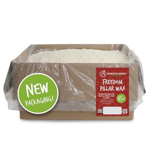 American Soy Organics Freedom Pillar Soy Wax Beads Candle Wax 45 lbs