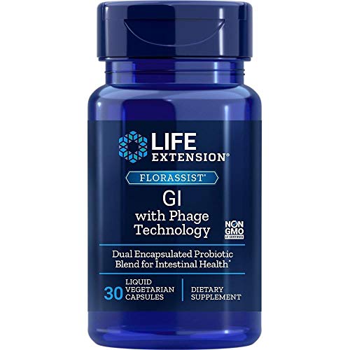 Life Extension Florassist Gi with Phage Technology 30 Liquid Vegetarian Capsules