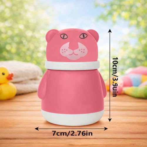 Image of Baby Skin Care Powder Talcum Puff Case Cum Container Box Reusable Refillable for Toddlers Kids and Infants BPA Free (DESIGN 3)