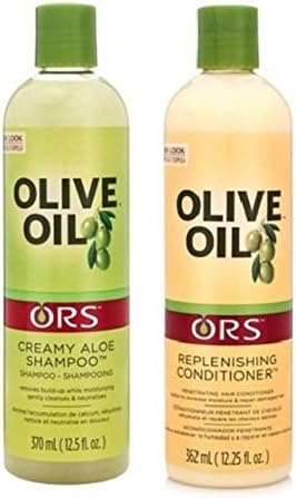 Organic Root Stimulator Olive Oil Aloe Shampoo + Replenishing Conditioner, 12.25 oz