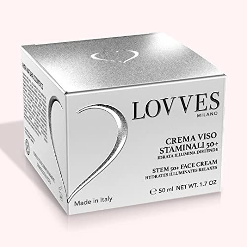 LOVVES-Crema-Facial-Celulas-Madre-50-Alta-Cosmetica-Natural-Crema-Facial-Antiarrugas-Celulas-Madre-Antiedad-Piel-Madura-Hidratante-Dia-y-Noche-Formato-Tarro-Cristal-50-ml