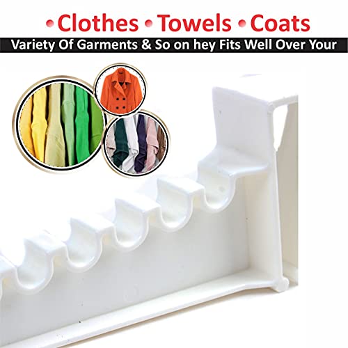 LORD CIG Over Door Hanger Hooks Space Saver Overdoor Bathroom Bedroom Plastic Ironing Holder Clothes Coat Towel Stand Tool Laundry Storage Kids Adults Door Size 30MM (Pack of 2 Hold 20 Hangers) - Image 4