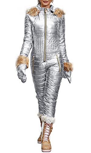 Women s One Pieces Ski Suit Waterproof Insulated Ski Jacket Pants Set Warm Snowsuit Snow Sports Coverall Jumpsuit