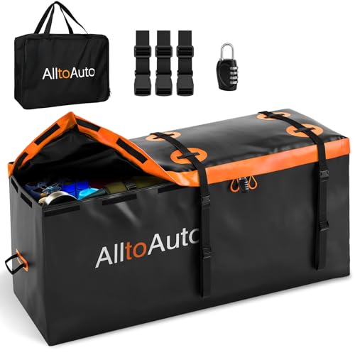 AlltoAuto 50 CuFt Waterproof Cargo Bag for Hitch Carrier | 72'x36'x33' Trailer Hitch Cargo Carrier |...