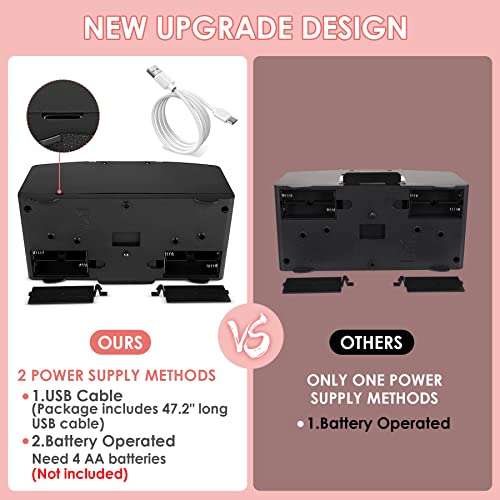 Lineba Card Shuffler, 1/2 Deck Automatic Poker Card Shuffler With Usb Cable Electric Card Shuffler For Playing Uno, Phase 10, Skip-Bo, Texas Hold'em, Poker, Home Card Games #TOP1