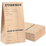 gisgfim 25Pcs Crime Scene Paper Evidence Bags 9.45 x 5 x 3 Inch Halloween Mystery Bag Evidence Bag for Receipts Murder Mystery Party Decorations Crime Scene Tape Investigation Kit Detective Favors