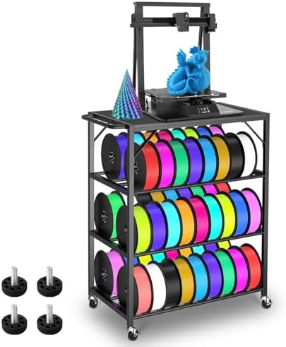 3D Printer Stand with Filaments Storage,4-Tier Heavy Duty 3D Prin...