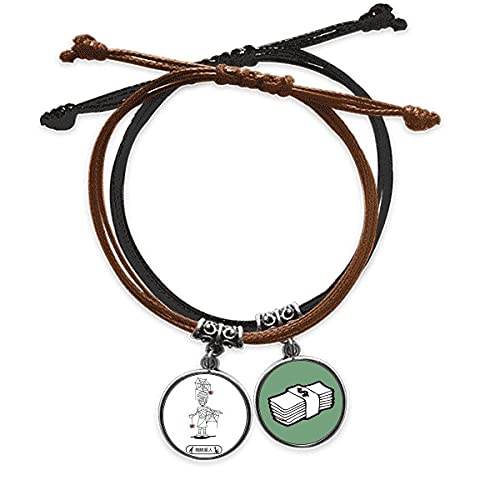 Pulsera Horus de Egipto y Momia: pulsera de cuerda de cuero con amuleto para Halloween