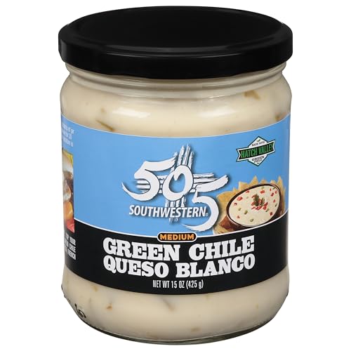 505 Southwestern, Green Chile Queso Blanco Medium, 15 Ounce