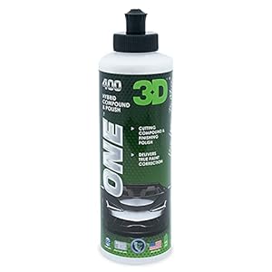 3D One Car Scratch & Swirl Remover – Rubbing Compound & Finishing Polish – Buffing Compound Swirl Remover – True Car Paint Correction 8oz.