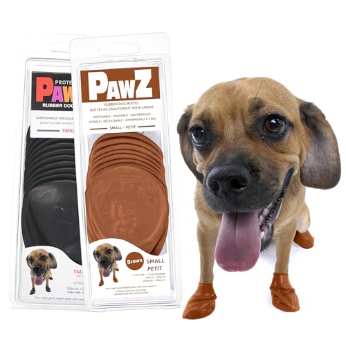 PawZ Rubber Dog Boots - Waterproof Non-Slip Dog Shoes & Booties, 24 Pack