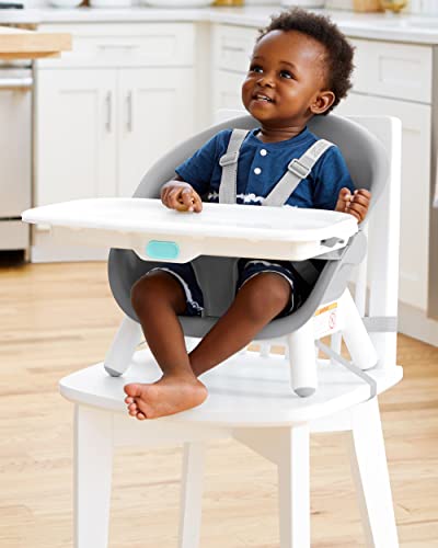 Image of Skip Hop Baby High Chair 4 in 1 Convertible High Chair, EON, Grey /White