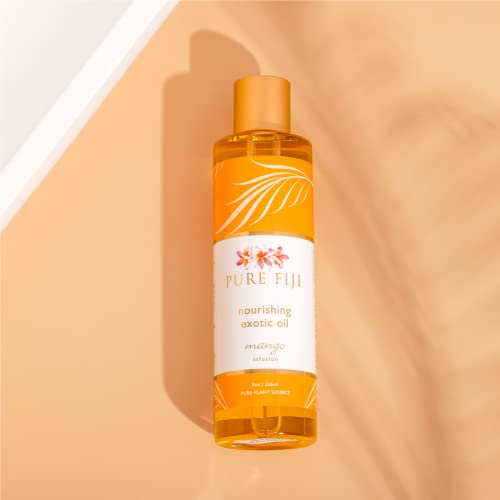 Pure Fiji Nourishing Exotic Oil - Natural Coconut Oil For Bath & Spa With Vitamin E - Body Oil, Massage Oil, Mango, 8Oz #TOP5