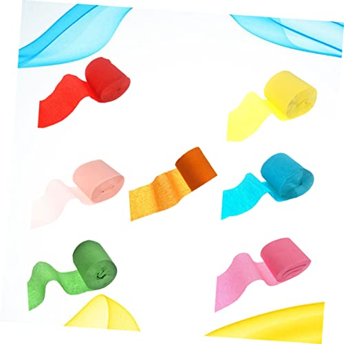 LALAFINA 7Pcs Decoração Verde Papel De Tecido Presente Decorações De Flores Pendurado Papel Crepom P