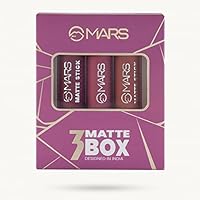 MARS lipstick set of 3 | Creamy Matte Lipstic Combo Pack for Women | Long lasting | Moisturising | One swipe pigmentation 3×3.2 gm (02-Peaches and Nudes)