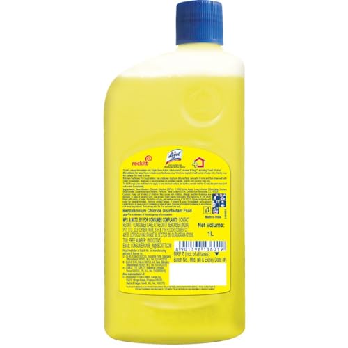 Lizol Disinfectant Surface & Floor Cleaner Liquid, Citrus - 1 Litre | Suitable for All Floor Cleaner Mops | Kills 99.9% Germs| India's #1 Floor Cleaner (Pack of 3) - Image 12 thumbnail