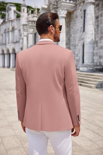 Image of COOFANDY Men's Casual Knit Blazer Two Button Lightweight Sport Coats Suit Jacket