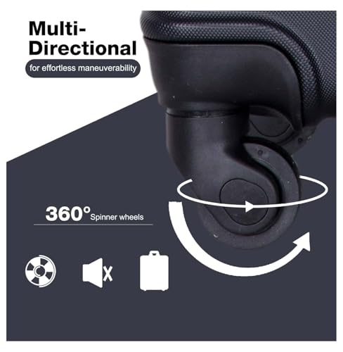 Hardshell Carry On Luggage 20 inch Lightweight Suitcase Spinner Wheels - Black3