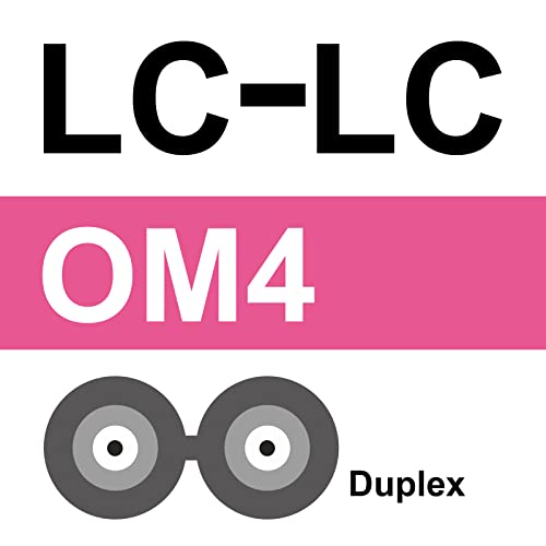 Miniatura 5 de 10gtek Pack Of 2, Lc To Lc Om4 Multimode Duplex 1m Fibre Optic Patch Cable Length 0.5 M To 50 M