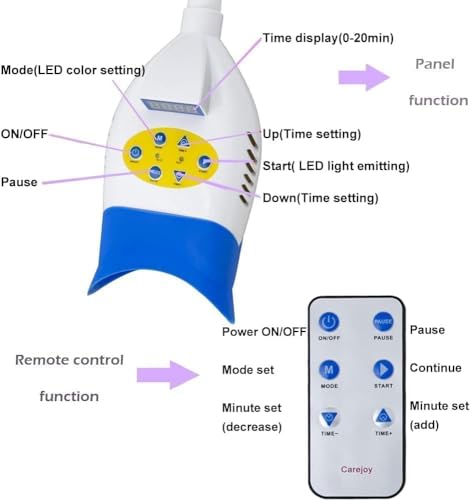 Image of 3 Mode Mobile Teeth Whitening Lamp 10 LED Blue /Red /Purple Cold Light Lamp Bleaching Accelerator System Professional Dental Teeth Whitener Oral Care LED Teeth Whitening Machine Floor Standing Type