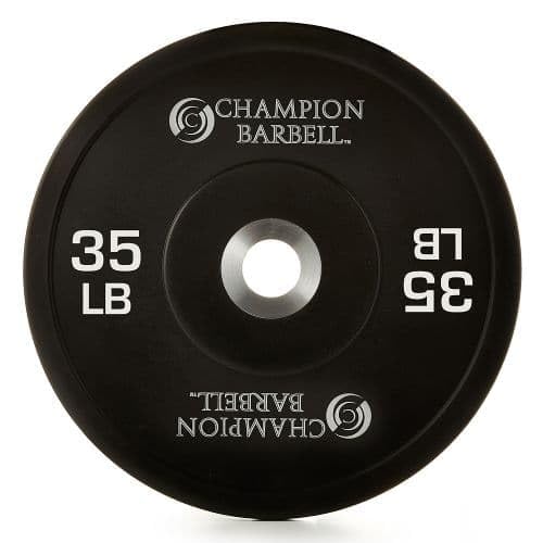 Champion Barbell 2-Inch Olympic Urethane Bumper Plate (Black) – Single Weight Plate