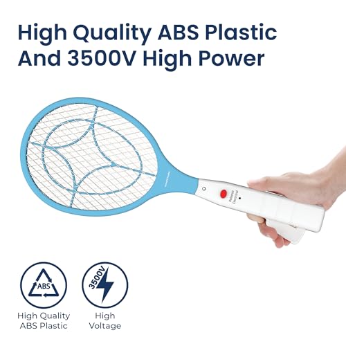 Matamoscas eléctrico sin batería NINESTARS de plástico ABS con triple malla 8