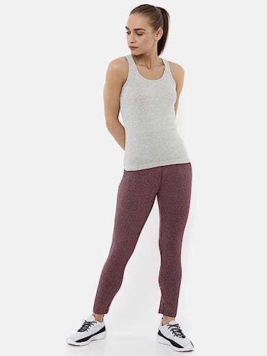 Image of Macrowoman W-Series Active Yoga Tights for Women in Poly Cotton Stretch with High Waist & Pocket for Yoga & Cycling